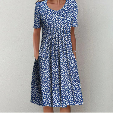 The Anya Pleated Floral Tea Dress