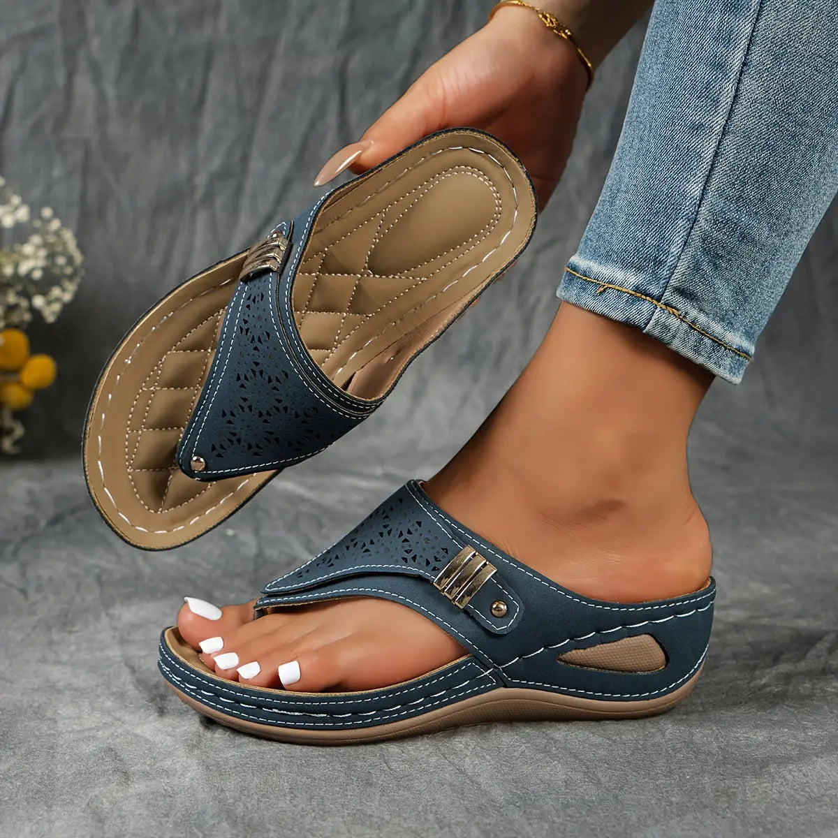 Élodie - wedge toe sandals for women