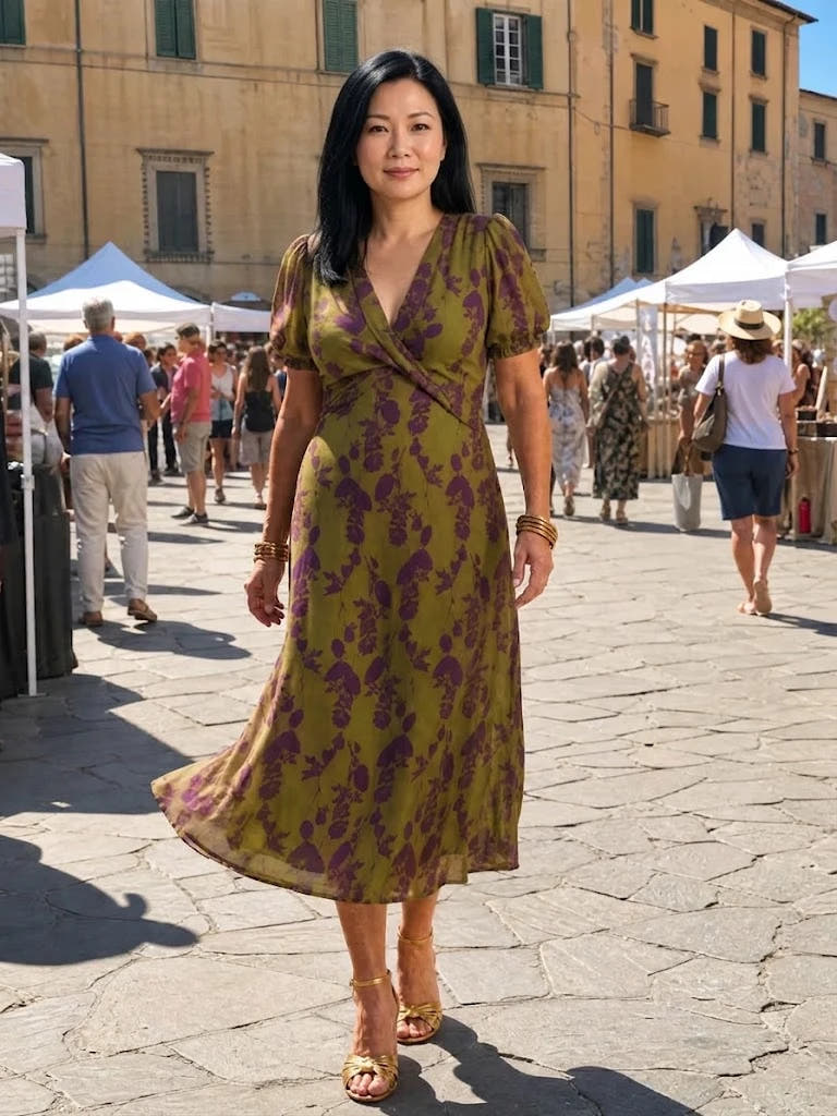 Virel | Relaxed Floral Midi Dress