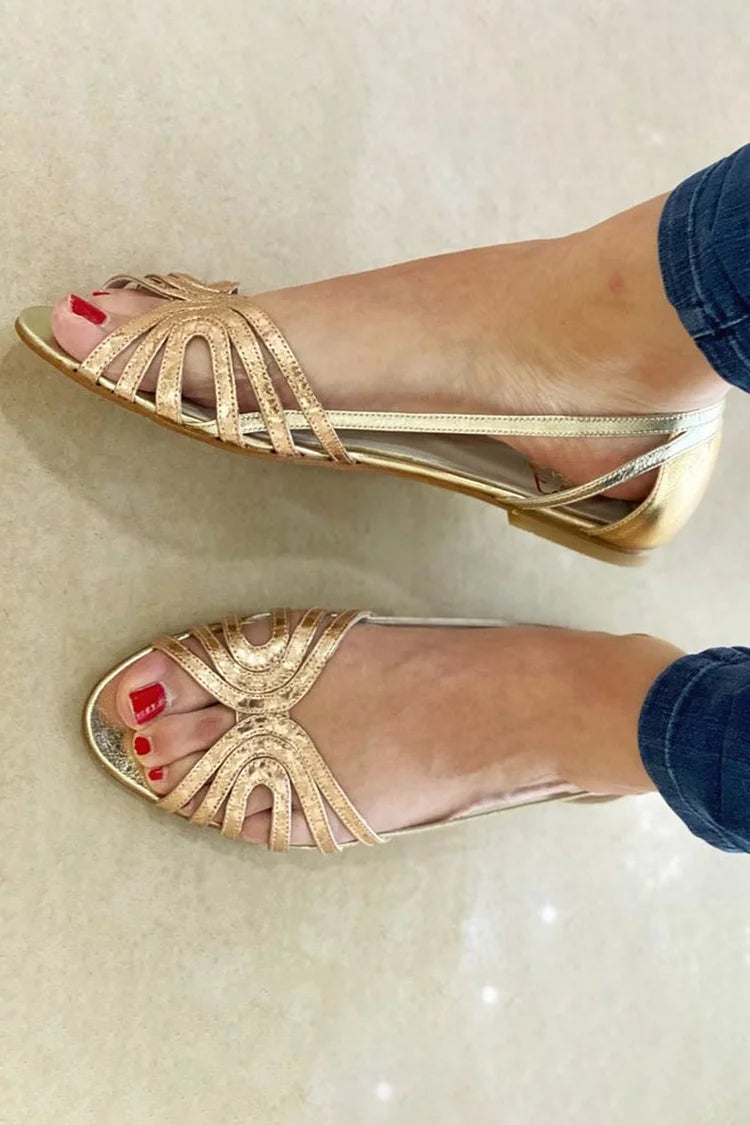 Éléonore™ | Summer Light Gold Sandals