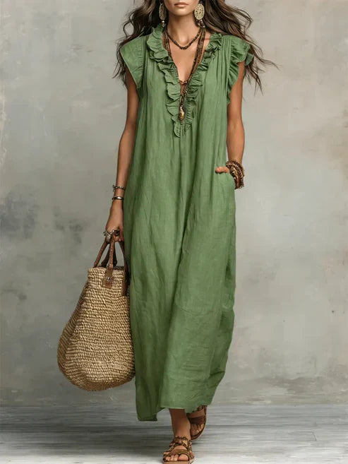 Camellia Bohemian Flowy Maxi Dress