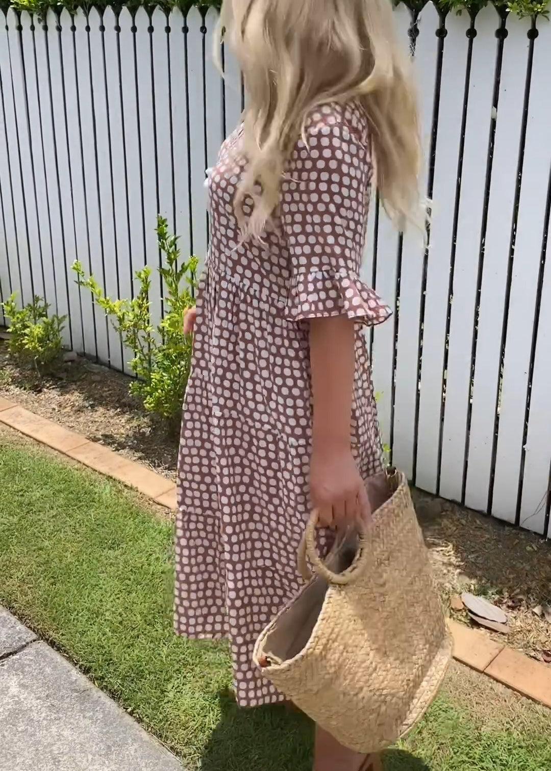 Agatha | Short Sleeve Midi Dress