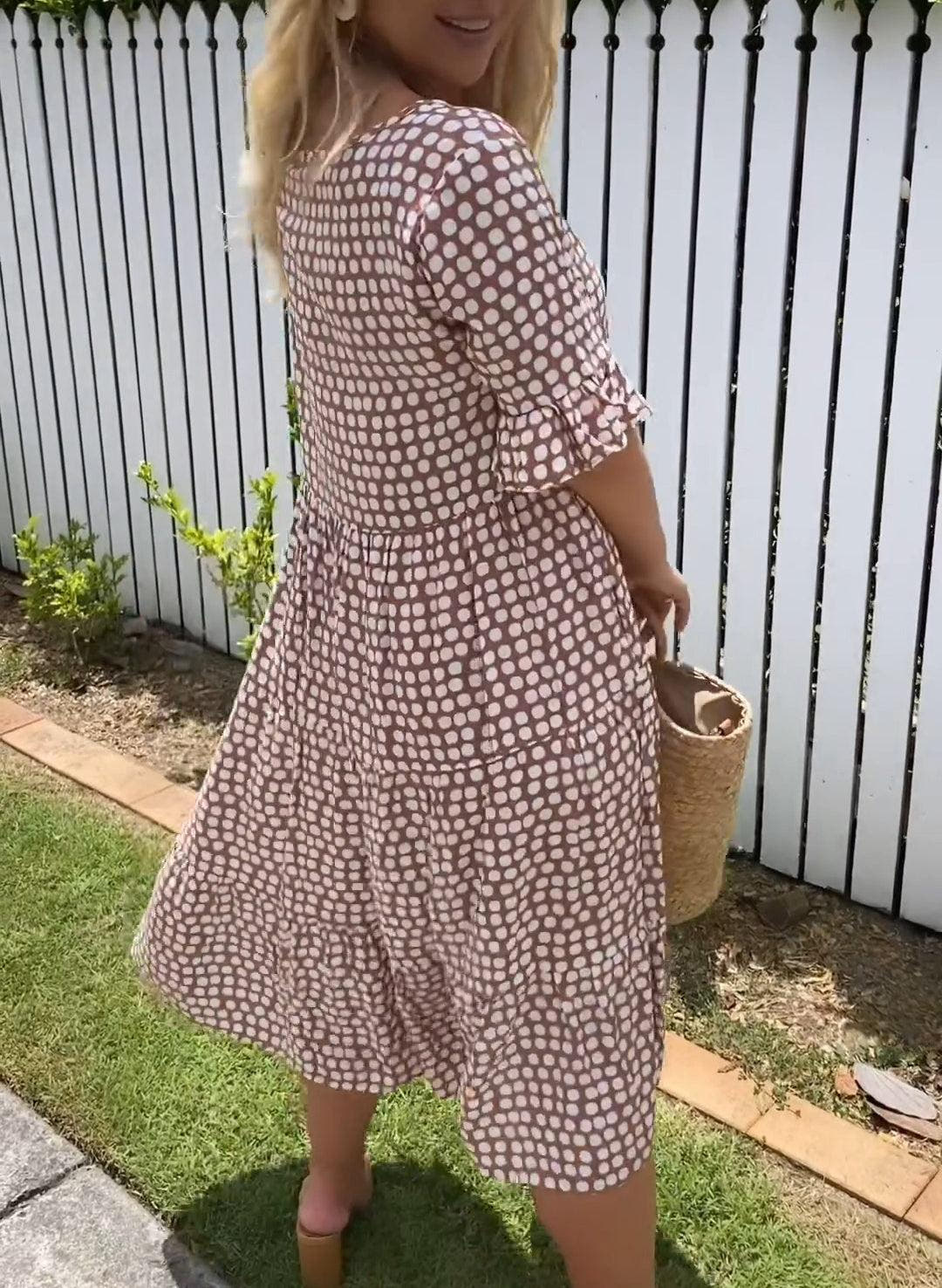 Agatha | Short Sleeve Midi Dress