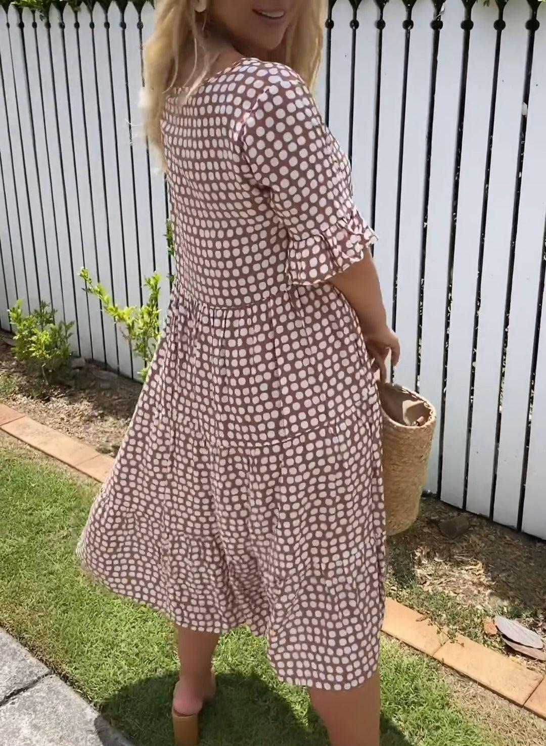 Agatha | Short Sleeve Midi Dress
