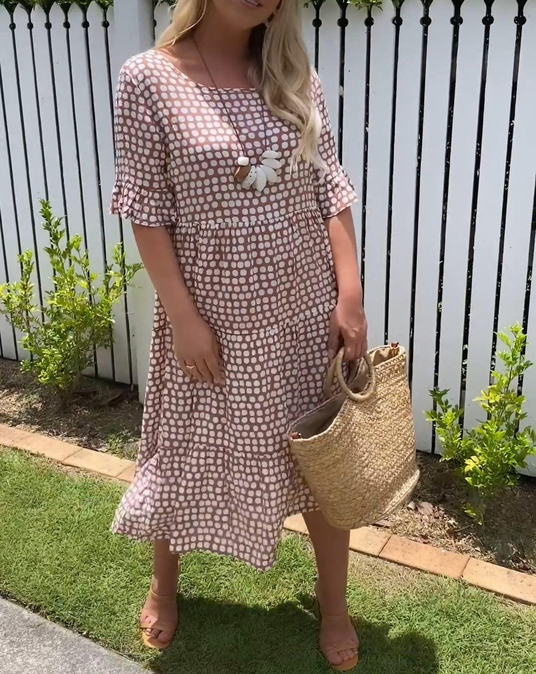 Agatha | Short Sleeve Midi Dress