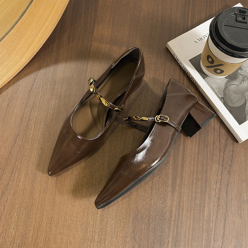 Eloria Lambskin Mary Janes