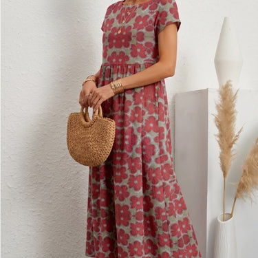 Aurelia™ — Timeless Grace Floral Midi Dress