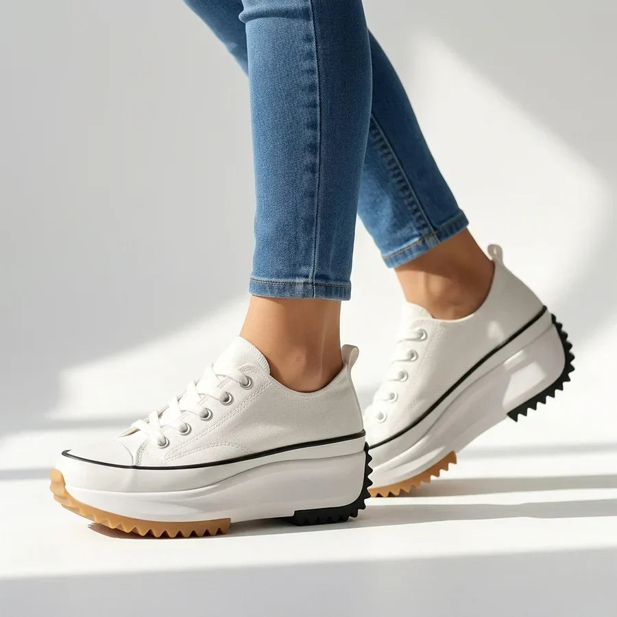 Stephanie | Platform Lace-Up Sneakers