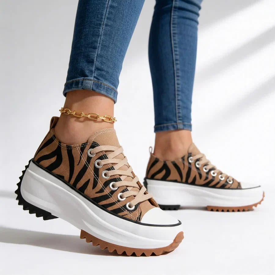 Stephanie | Platform Lace-Up Sneakers