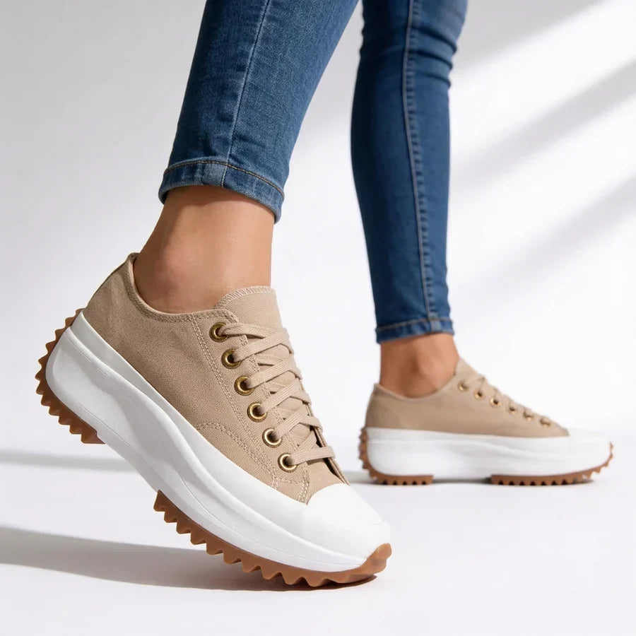 Stephanie | Platform Lace-Up Sneakers