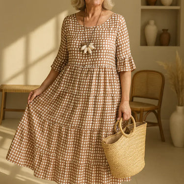 Iris | Sable Midi Dress