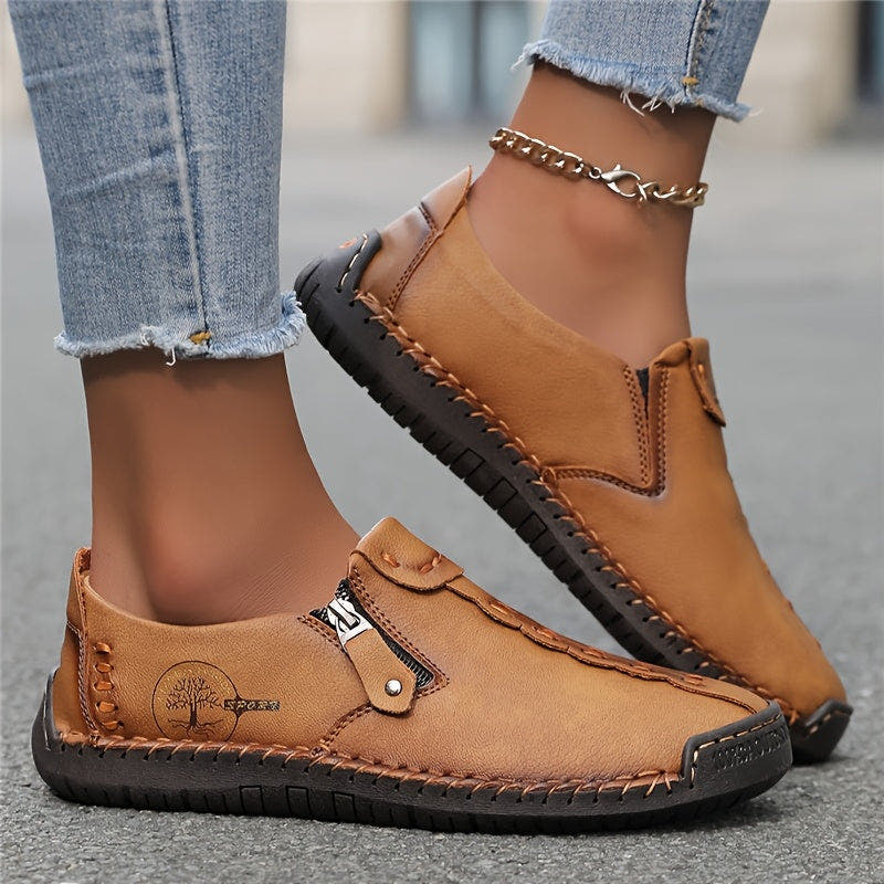 Belle | Wide-Fit Side-Zip Loafers