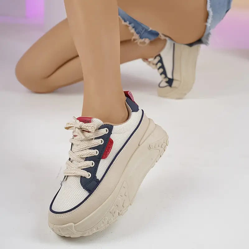 Valentine | Colour Block Platform Sneakers