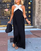 Black with white shoulder strap