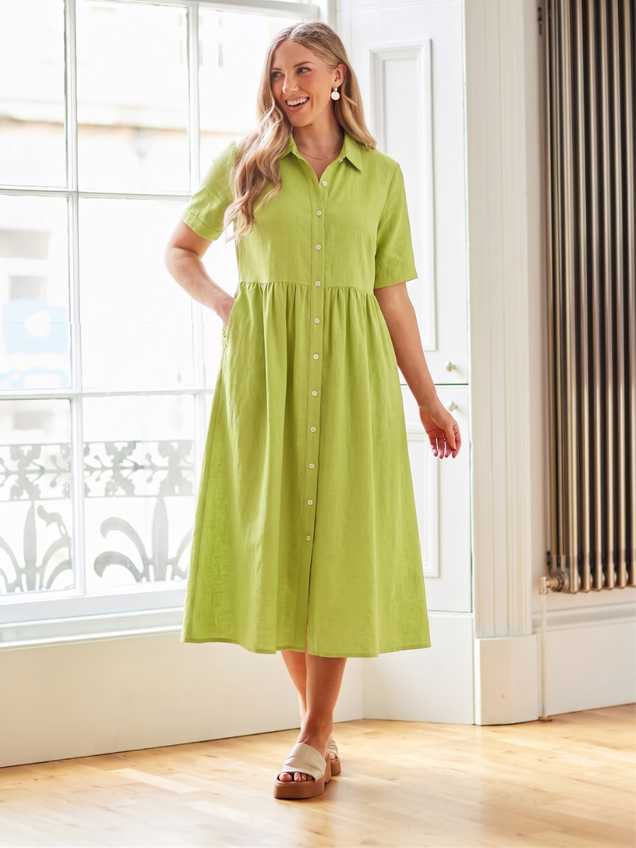 Rhiona Linen Shirt Dress