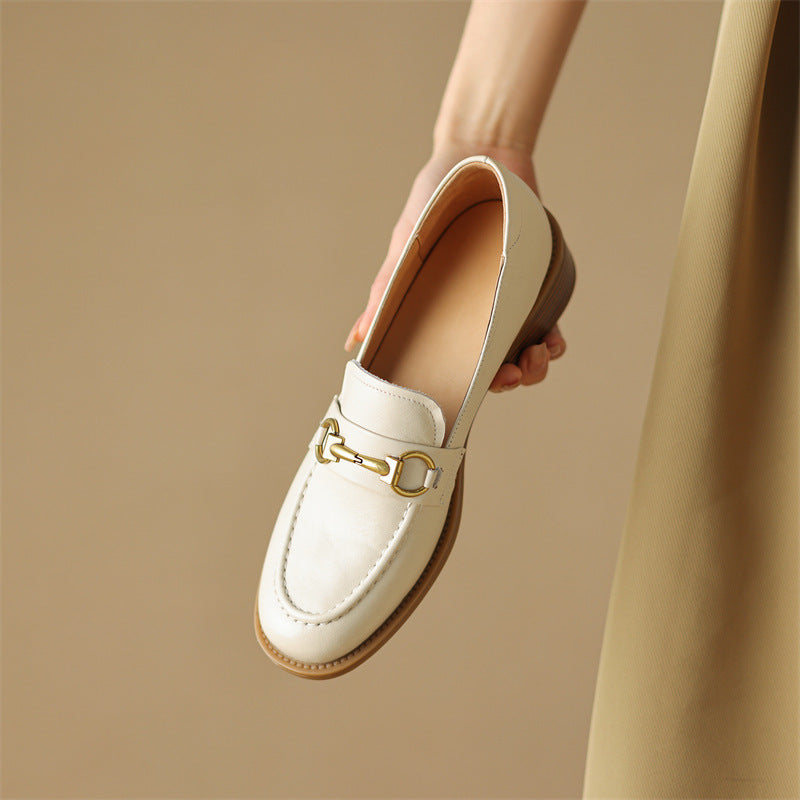 Virelle Metal-Bit Leather Loafers