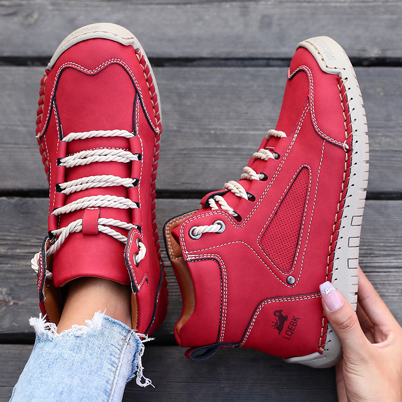 Alfreda | Mid-Top Lace-Up Comfort Sneakers
