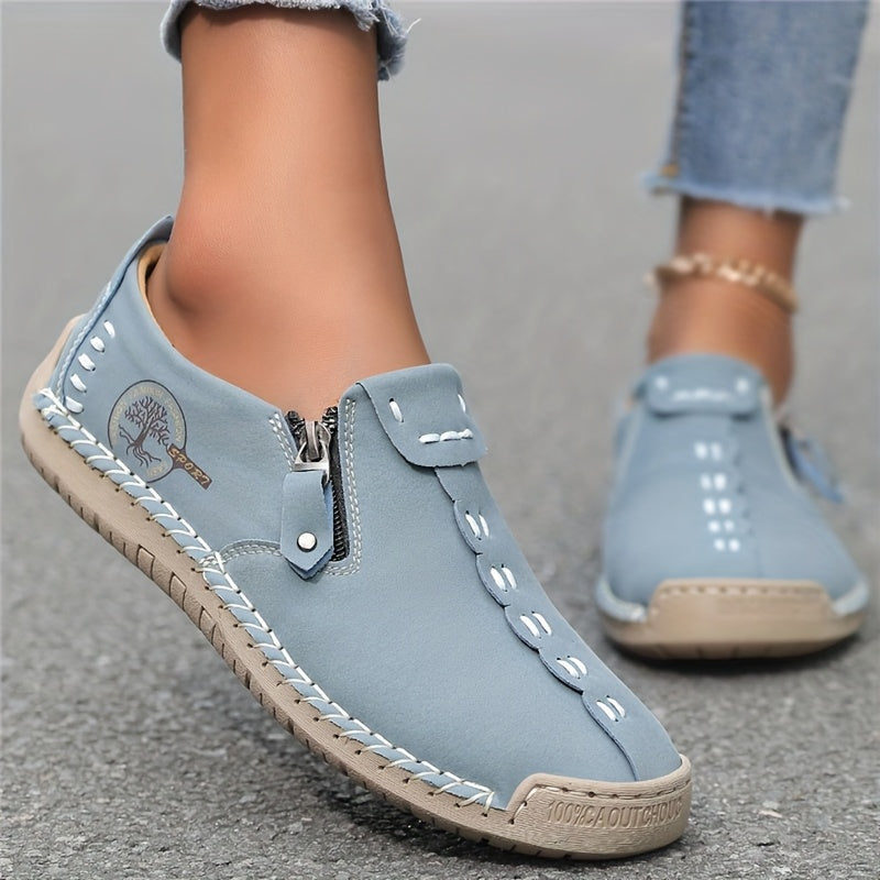 Belle | Wide-Fit Side-Zip Loafers