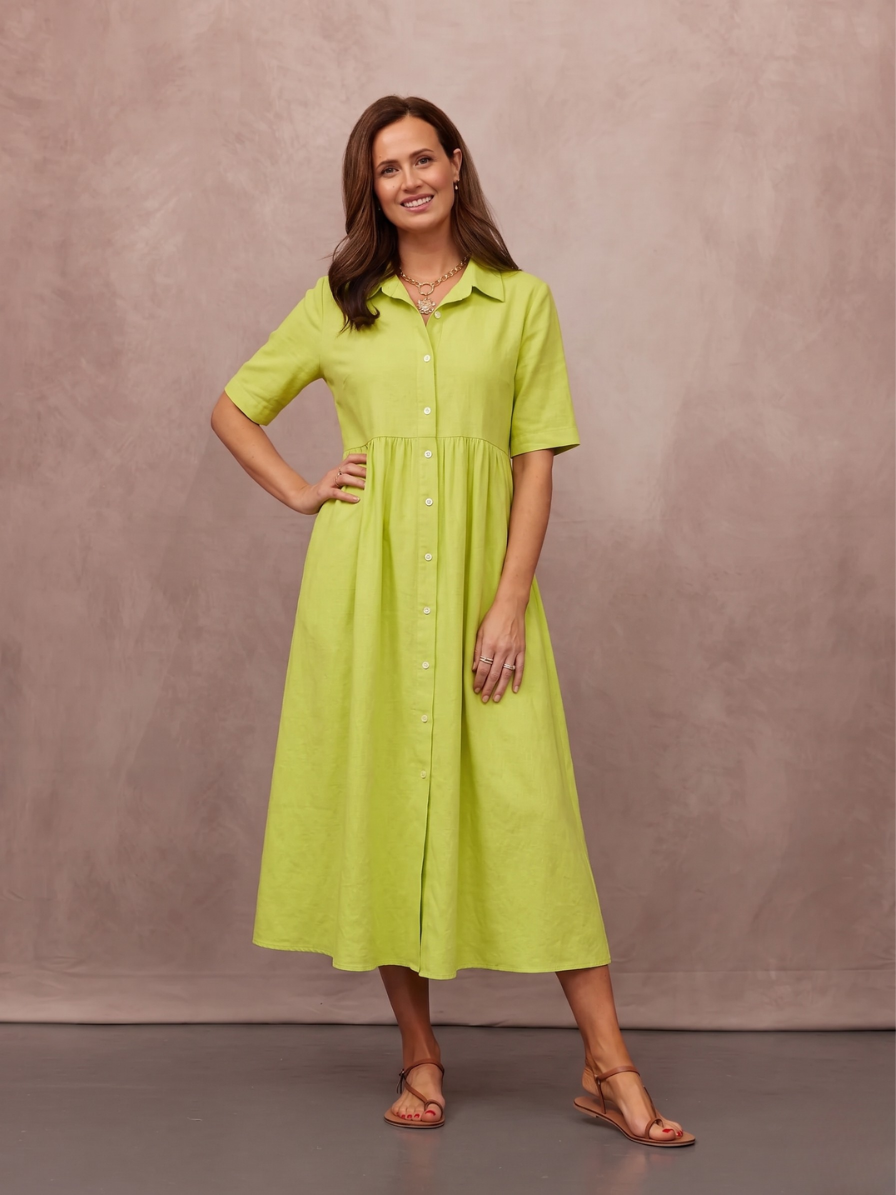 Rhiona Linen Shirt Dress