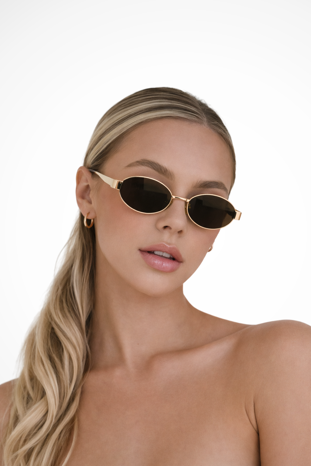 Clarabelle | Oval Metal Frame Sunglasses