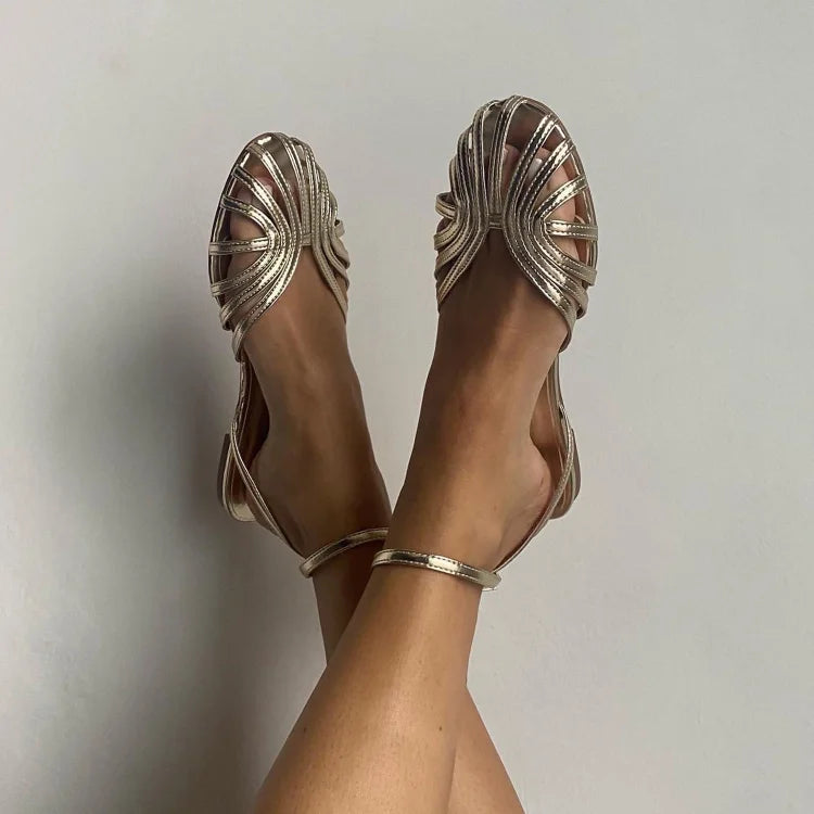 Victoria™ | Gold Jewel Sandals
