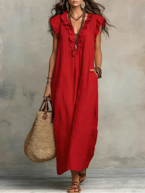 Camellia Bohemian Flowy Maxi Dress