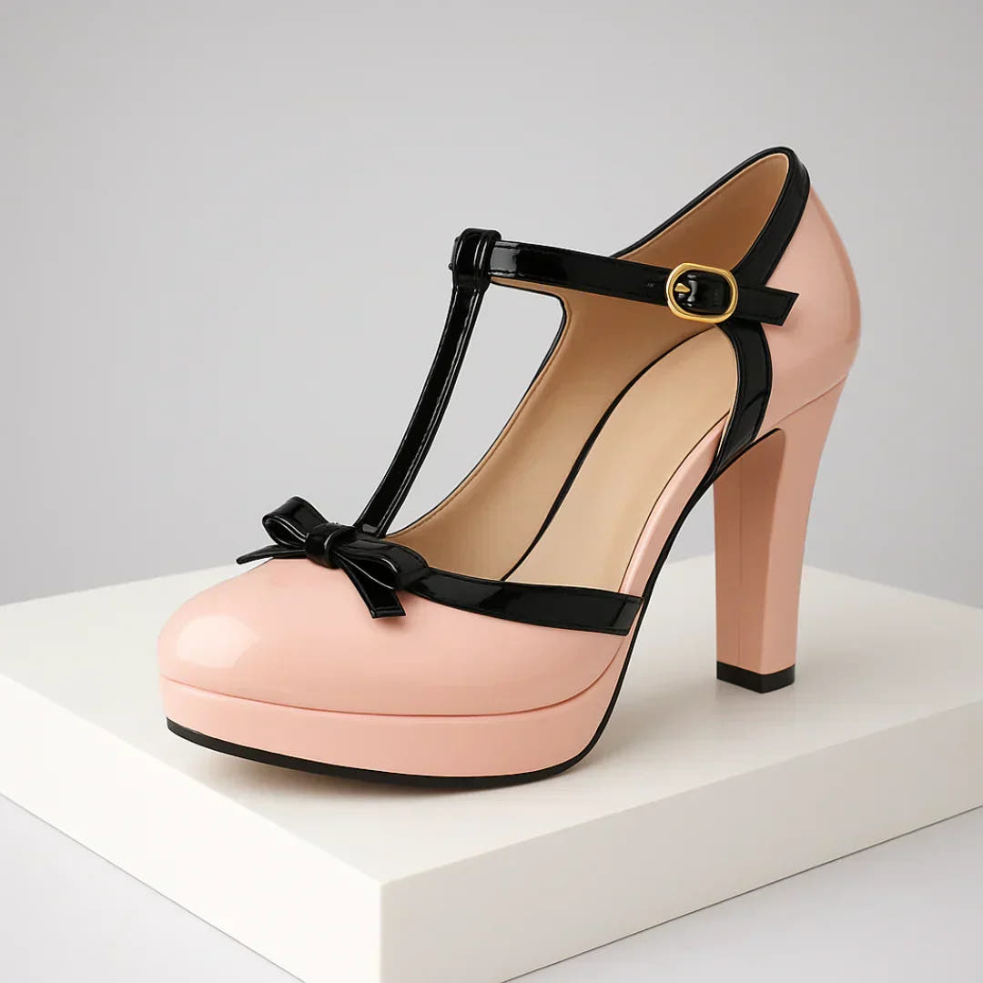 Annabeth | Cushioned Ankle Strap Heels
