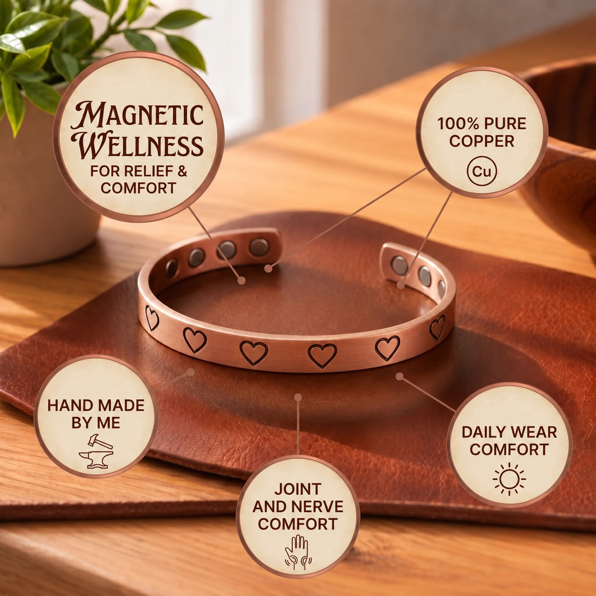 Eyelet Copper Bracelet