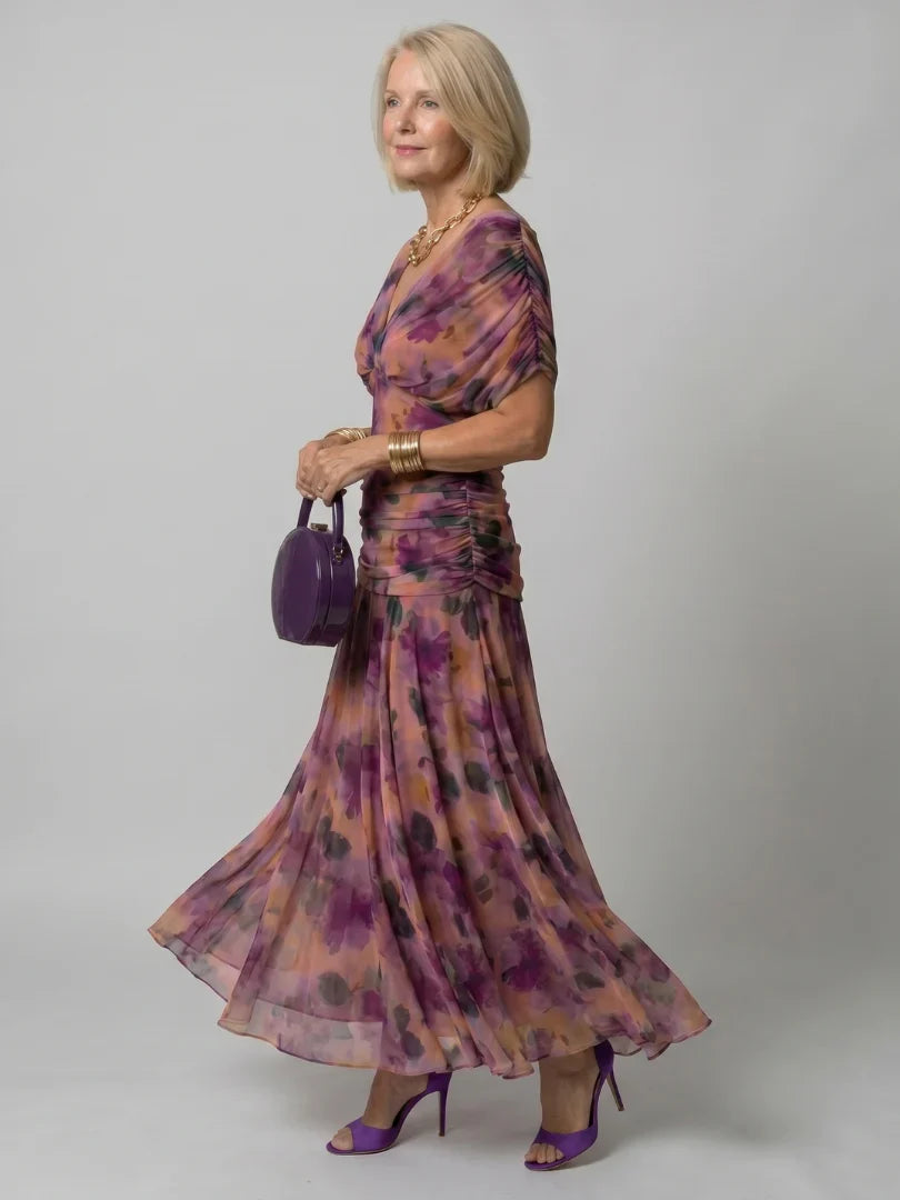 Calen | Off Shoulder Flow Midi Dress