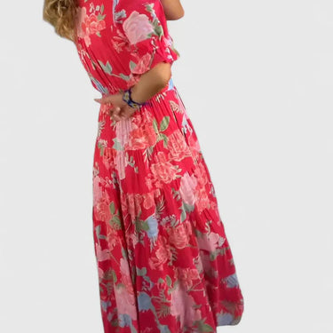 Minelda | Elegant Floral V-neck Dress