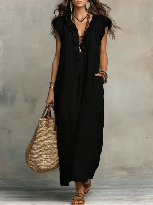 Camellia Bohemian Flowy Maxi Dress