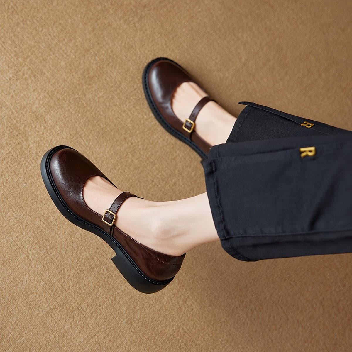 Ruelle Leather Mary Janes
