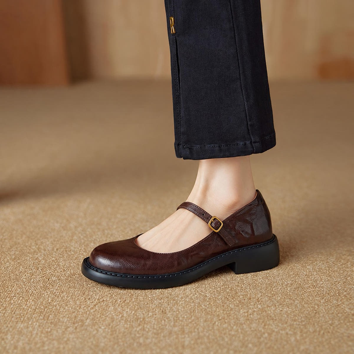 Ruelle Leather Mary Janes