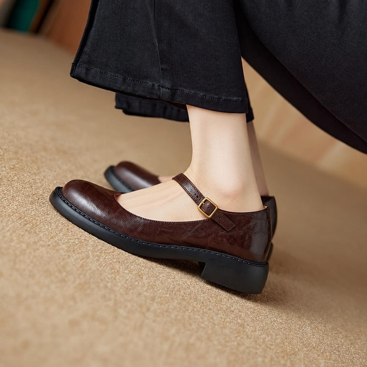 Ruelle Leather Mary Janes