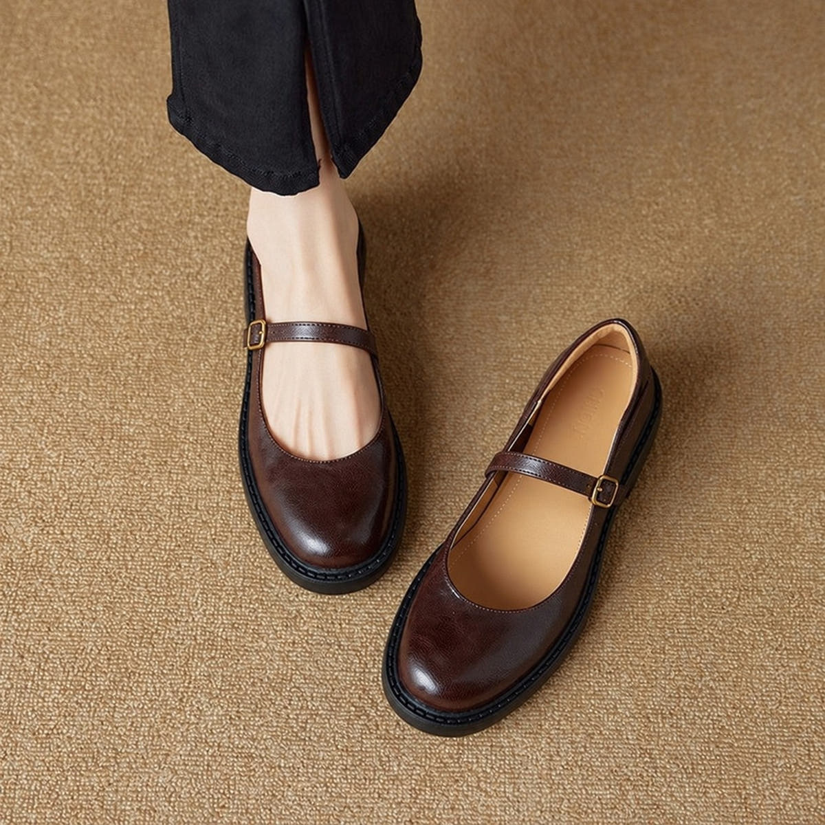 Ruelle Leather Mary Janes