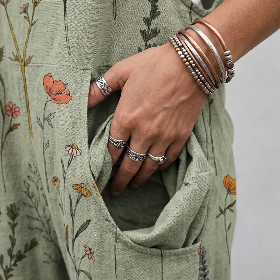 The Serene Ridge Effortless Pleat Dress