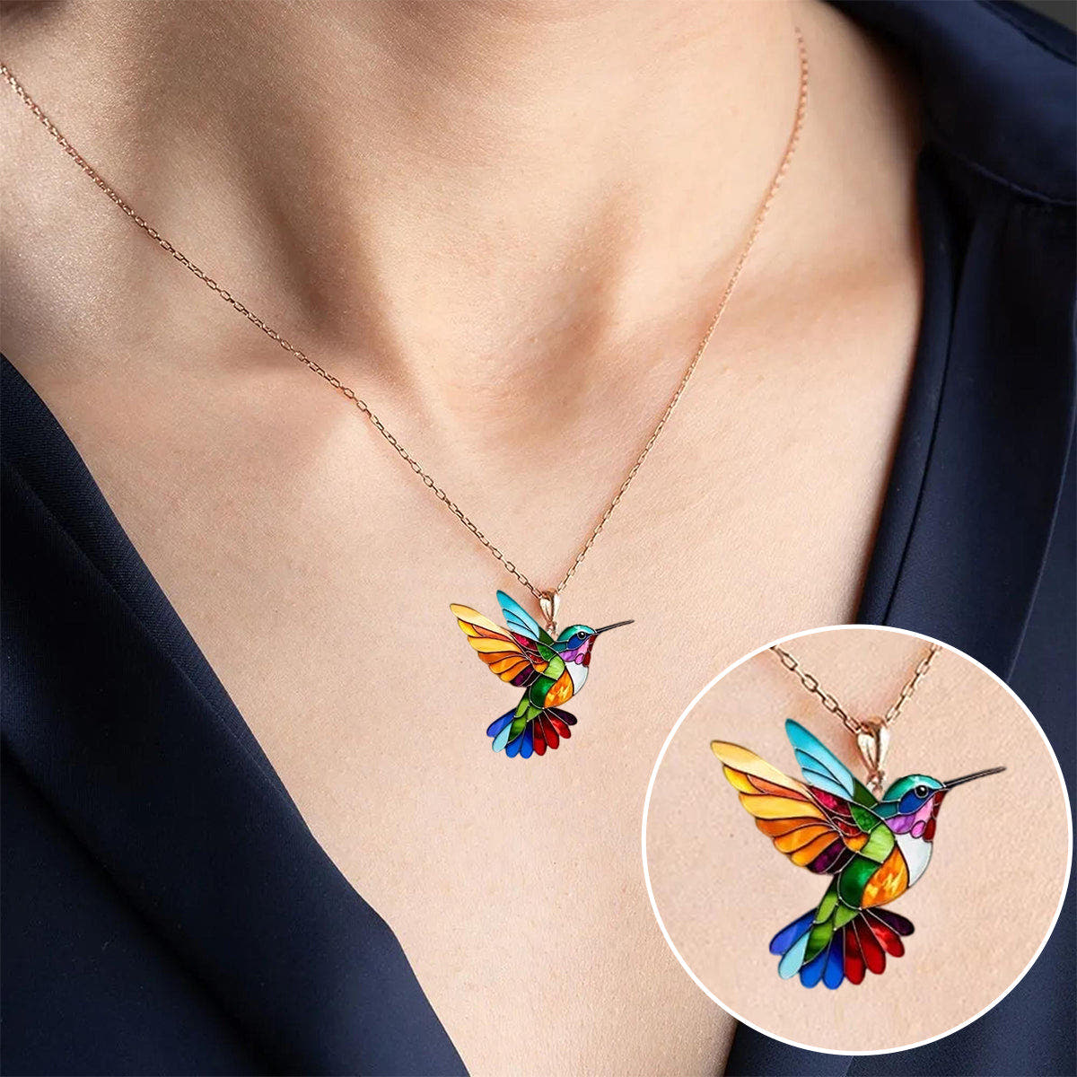 Beautiful Hummingbird Necklace with Bonus Earring – Limited Time Offer
