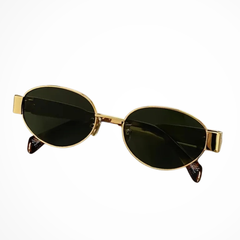 Gold Frame / Green Lens