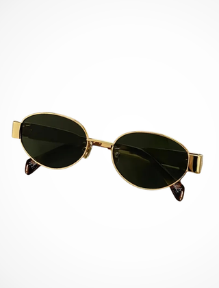 Gold Frame / Green Lens