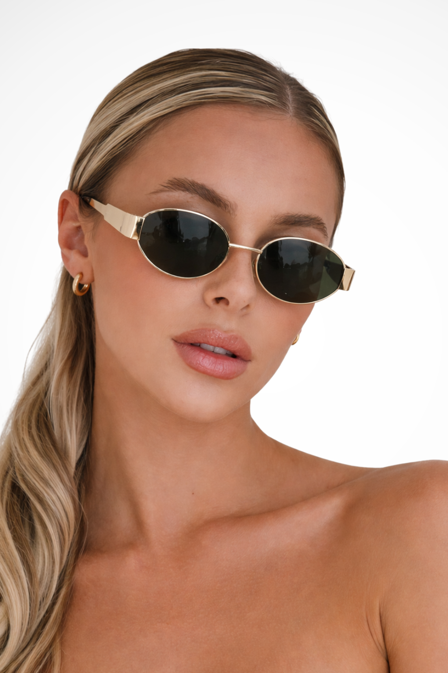 Clarabelle | Oval Metal Frame Sunglasses