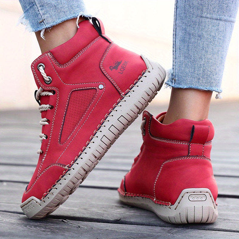 Alfreda | Mid-Top Lace-Up Comfort Sneakers