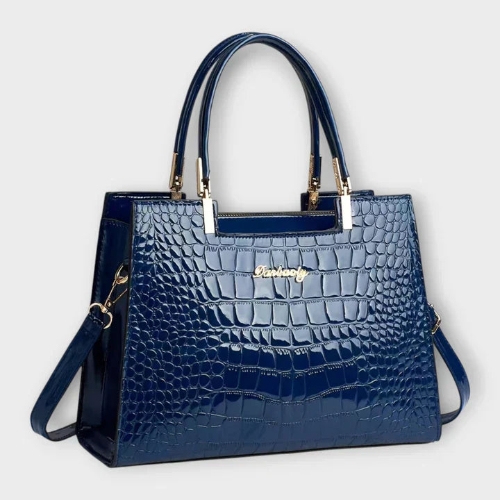 Maison Verdelle - Shiny Crocodile Skin Pattern Handbag