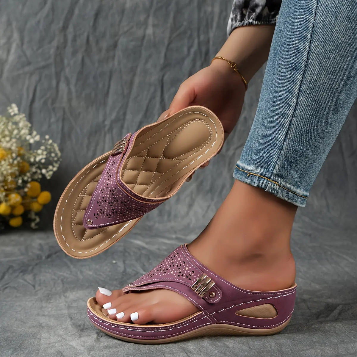 Élodie - wedge toe sandals for women