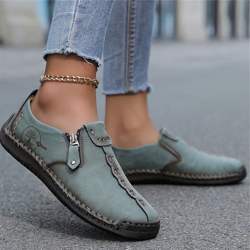 Belle | Wide-Fit Side-Zip Loafers