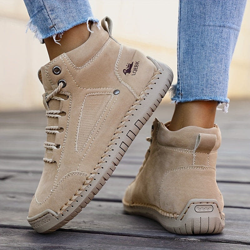 Alfreda | Mid-Top Lace-Up Comfort Sneakers
