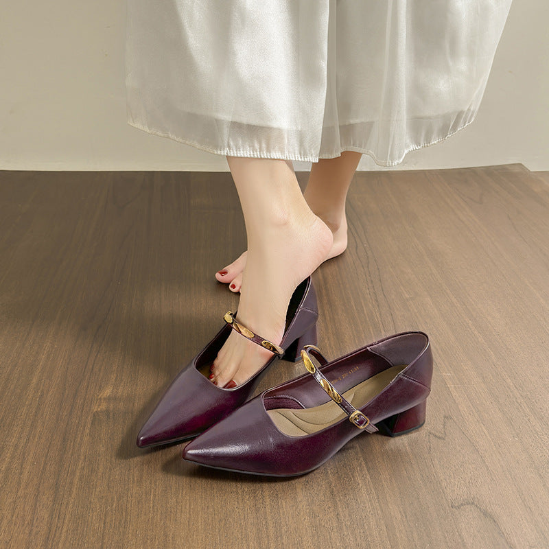 Eloria Lambskin Mary Janes