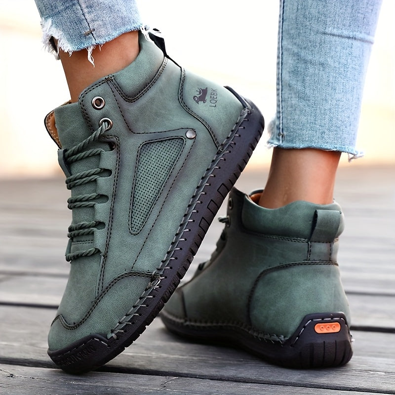 Alfreda | Mid-Top Lace-Up Comfort Sneakers