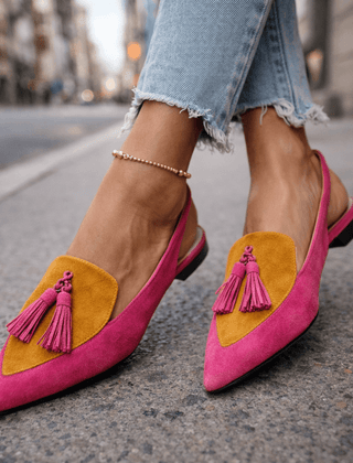 Pink and mustard