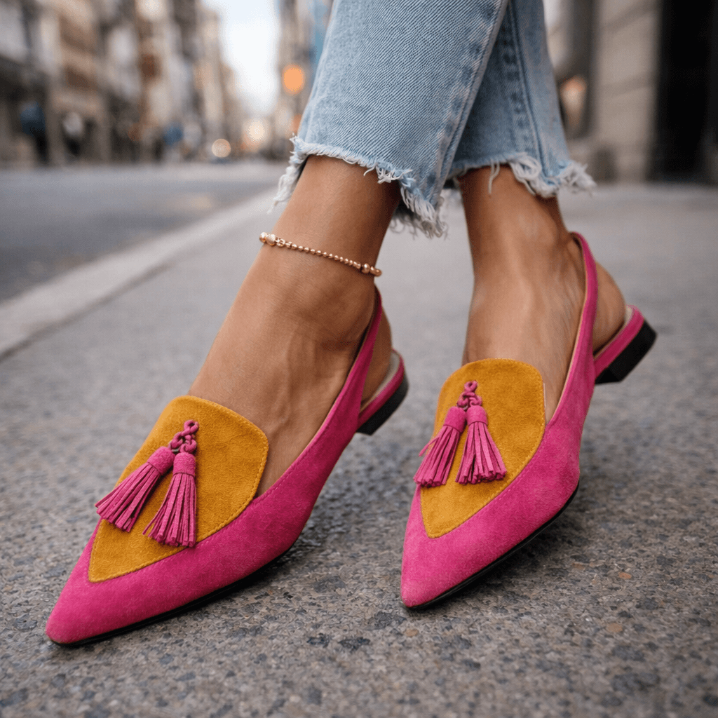 Pink and mustard