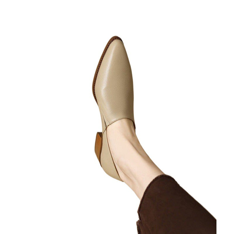 Marquette Square-Toe Leather Slip-On